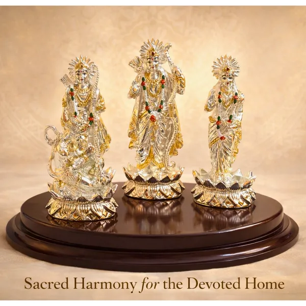 Multicolor_Silver_Plated_Ram_Darbar_Idol_Set_With_Wooden_Base_Ram_Sita_Hanuman_Murti