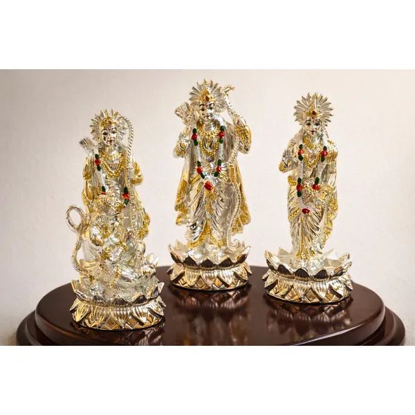 Multicolor_Silver_Plated_Ram_Darbar_Idol_Set_With_Wooden_Base_Ram_Sita_Hanuman_Murti