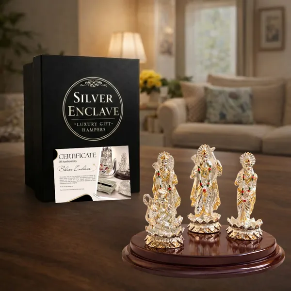 Multicolor_Silver_Plated_Ram_Darbar_Idol_Set_With_Wooden_Base_Ram_Sita_Hanuman_Murti