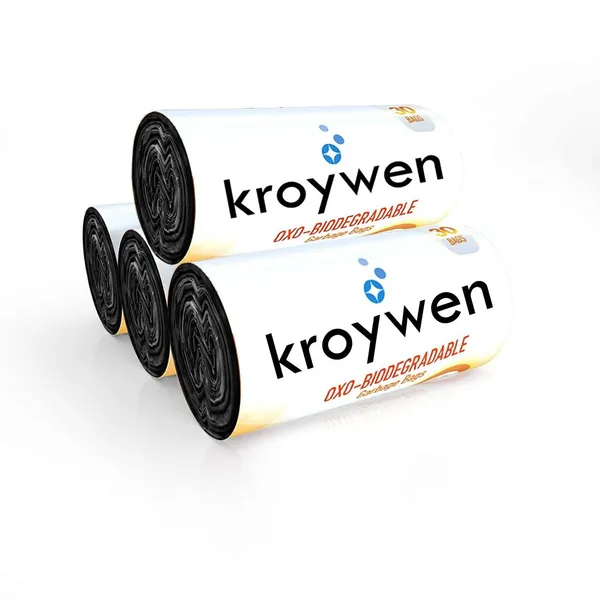 kroywen_Garbage_Bags_Black_Scented-_19_x_21|Medium_|120_count_|_30_Pcs/Roll_(black,_120_count_(Pack_of_4))