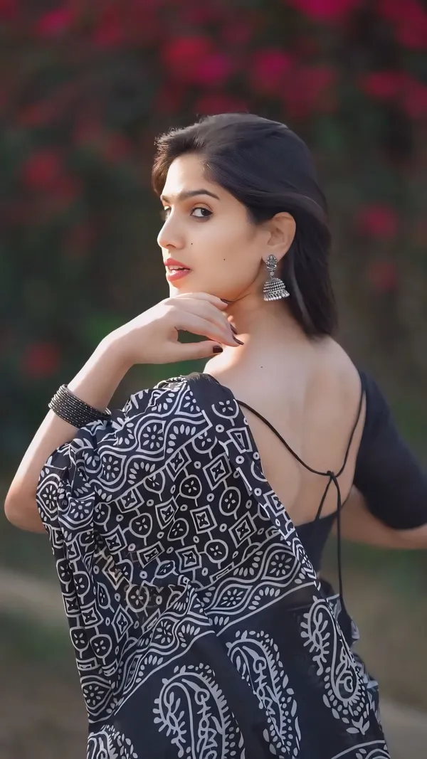 Black__-Minute_Ready_To_Wear__Cotton_Saree_For_Women_&_Girl'S