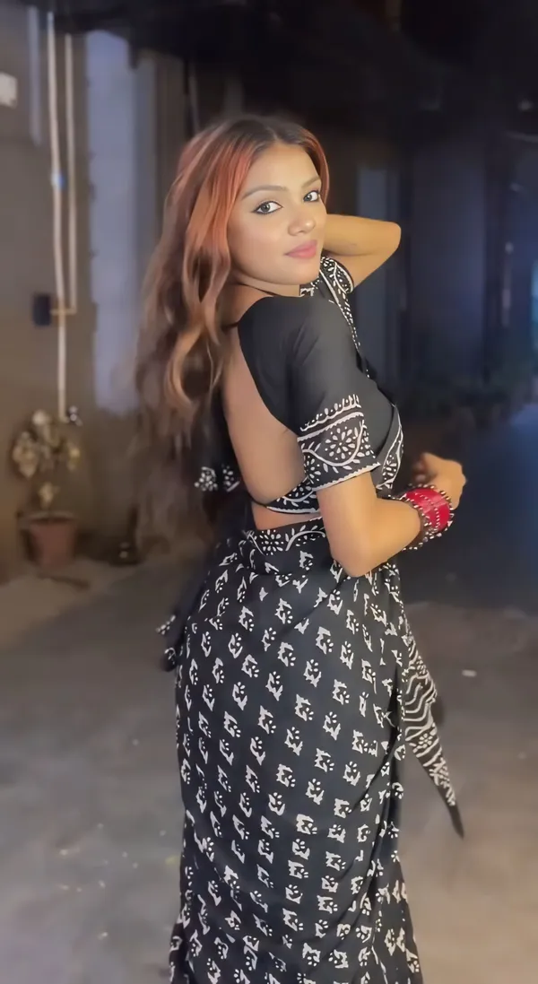 Black_-Minute_Ready_To_Wear__Cotton_Saree_For_Women_&_Girl'S