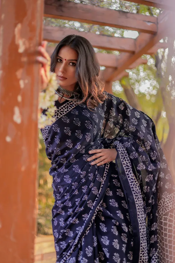 Black_-Minute_Ready_To_Wear__Cotton_Saree_For_Women_&_Girl'S