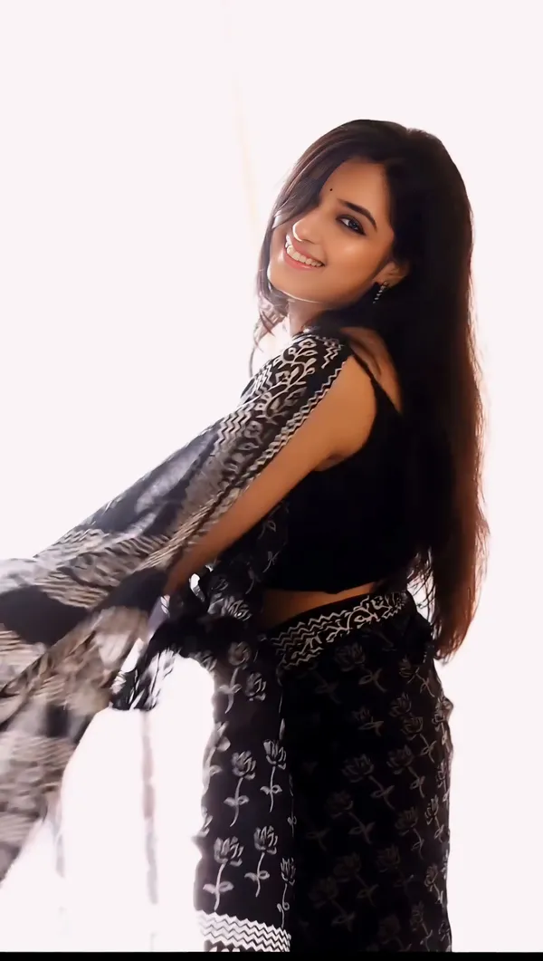 Black__-Minute_Ready_To_Wear__Cotton_Saree_For_Women_&_Girl'S