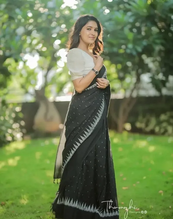 Black_-Minute_Ready_To_Wear__Cotton_Saree_For_Women_&_Girl'S