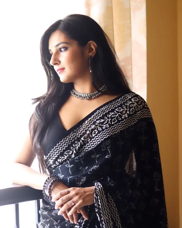 Black__-Minute_Ready_To_Wear__Cotton_Saree_For_Women_&_Girl'S