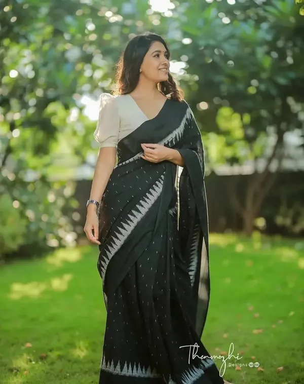 Black_-Minute_Ready_To_Wear__Cotton_Saree_For_Women_&_Girl'S