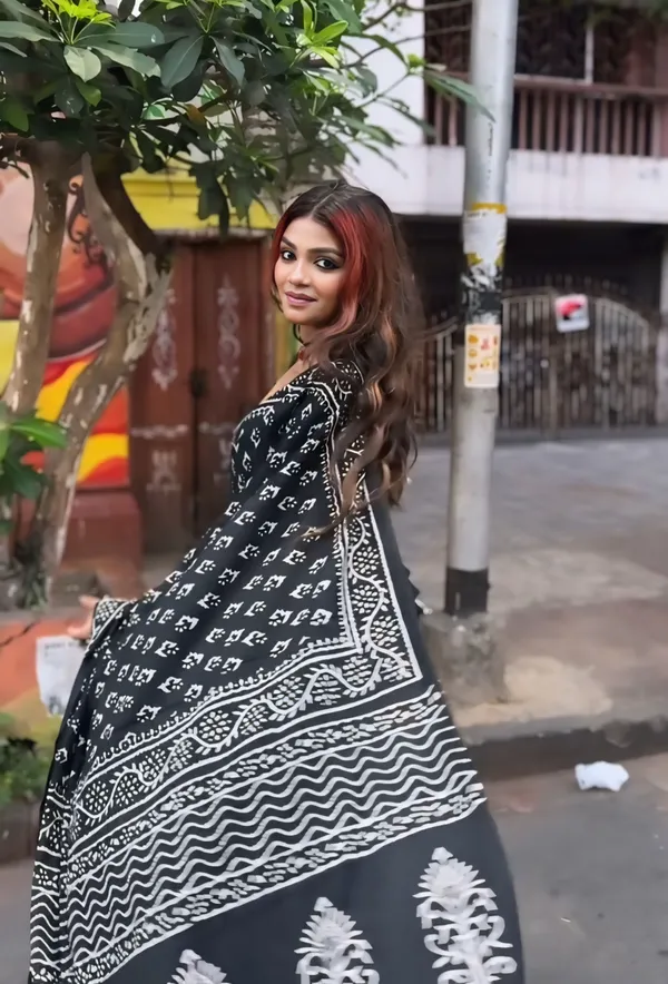 Black_-Minute_Ready_To_Wear__Cotton_Saree_For_Women_&_Girl'S