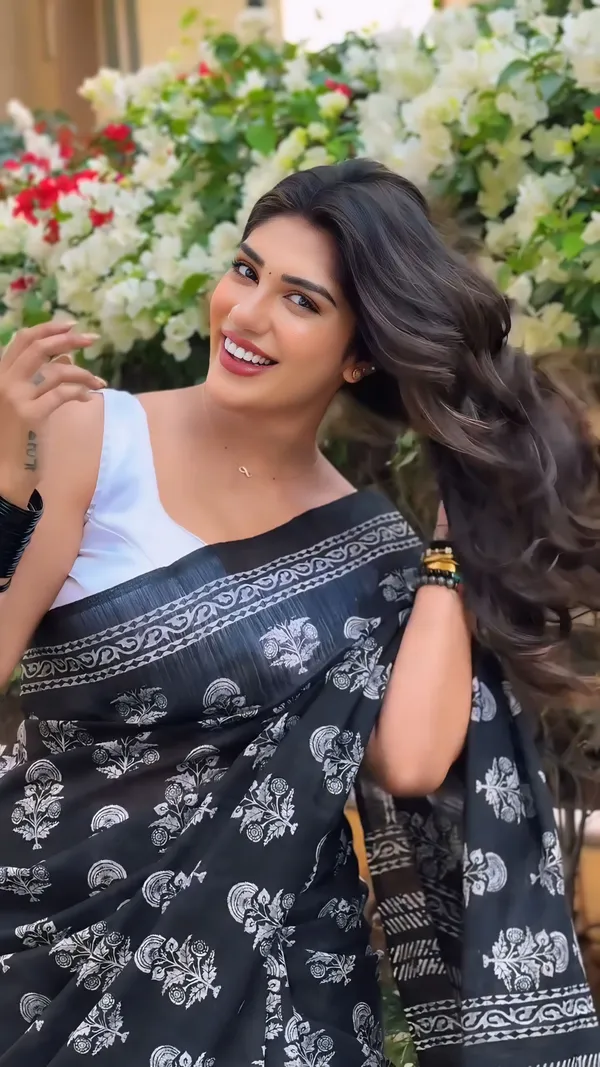 Black_-Minute_Ready_To_Wear__Cotton_Saree_For_Women_&_Girl'S