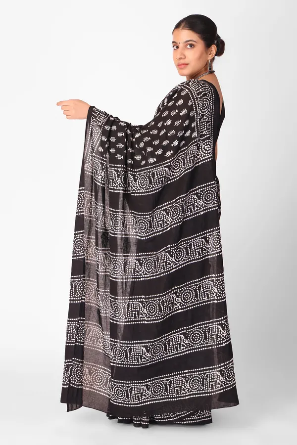 Black__Minute_Ready_To_Wear__Mul_Cotton_Digital_Printed_Saree_With_Pocket_For_Women_&_Girl'S