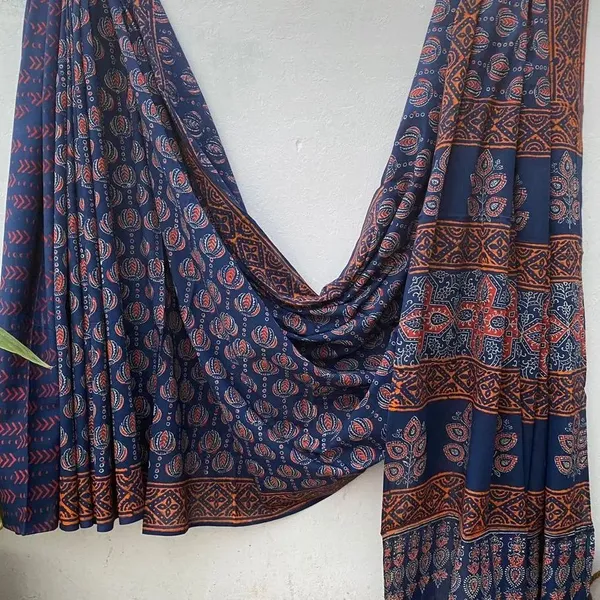 Blue_-Minute_Ready_To_Wear__Cotton_Saree_For_Women_&_Girl'S
