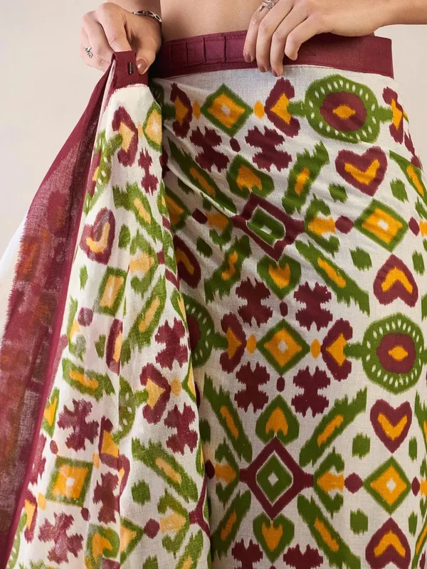 Brown__Minute_Ready_To_Wear_Mul_Cotton_Digital_Printed_Saree_With_Pocket_For_Women_&_Girl'S