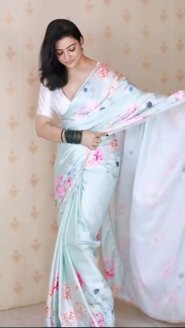White__Minute_Ready_To_Wear_Digital_Printed_Crape_Silk_Saree_For_Women_&_Girl'S