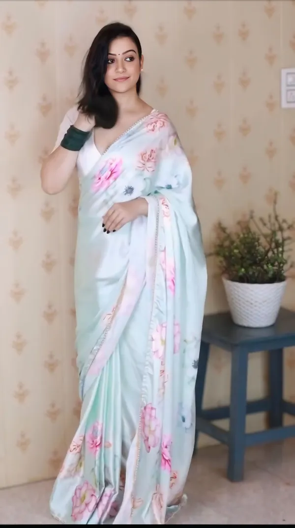 White__Minute_Ready_To_Wear_Digital_Printed_Crape_Silk_Saree_For_Women_&_Girl'S