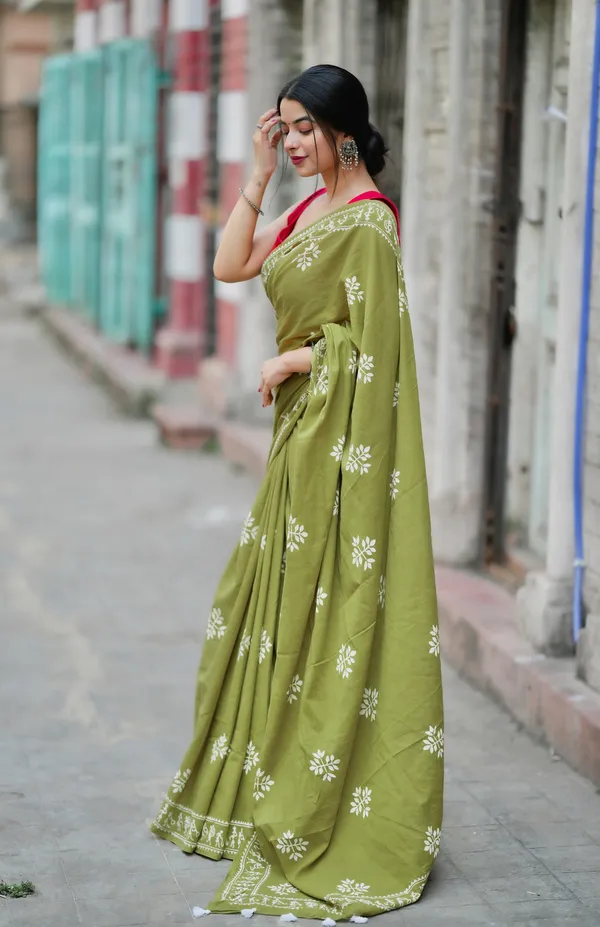 Green___Minute_Ready_To_Wear__Mul_Cotton_Digital_Printed_Saree_With_Pocket_For_Women_&_Girl'S