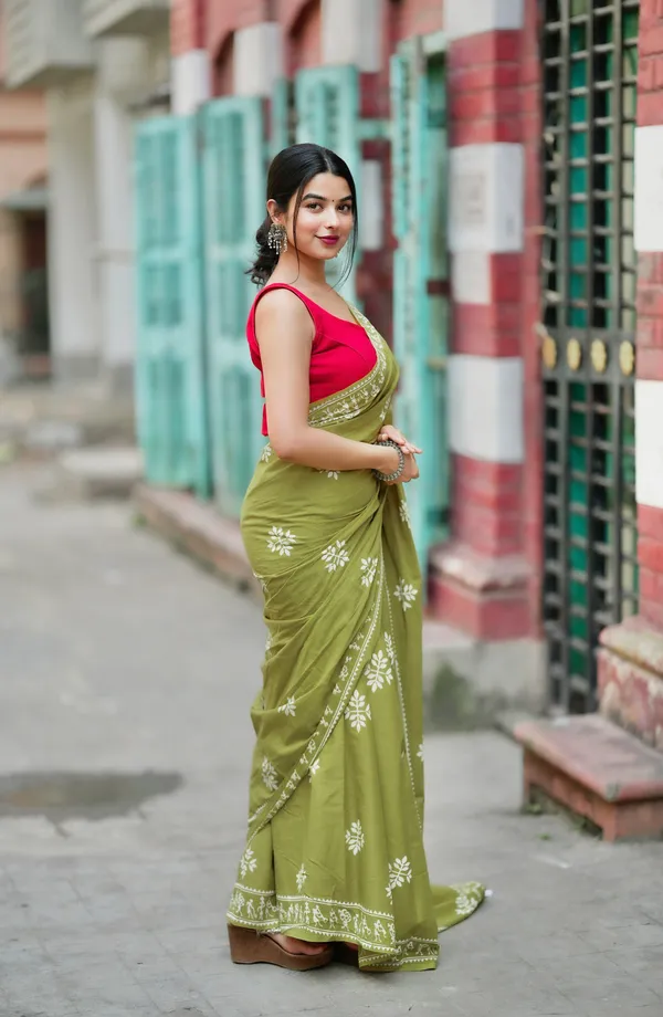 Green___Minute_Ready_To_Wear__Mul_Cotton_Digital_Printed_Saree_With_Pocket_For_Women_&_Girl'S