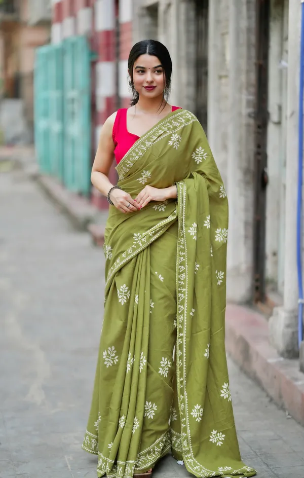 Green___Minute_Ready_To_Wear__Mul_Cotton_Digital_Printed_Saree_With_Pocket_For_Women_&_Girl'S
