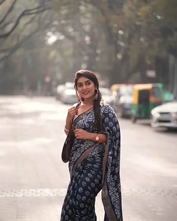 Navy_Blue_-Minute_Ready_To_Wear___Cotton_Saree_For_Women_&_Girl'S