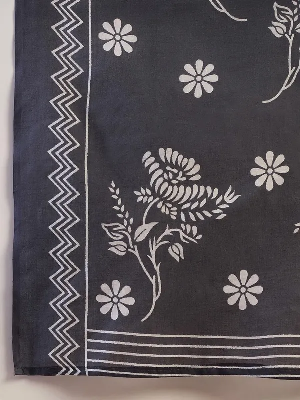 Pink_And_Black__Minute_Ready_To_Wear_Mul_Cotton_Digital_Printed_Saree_With_Pocket_For_Women_&_Girl'S