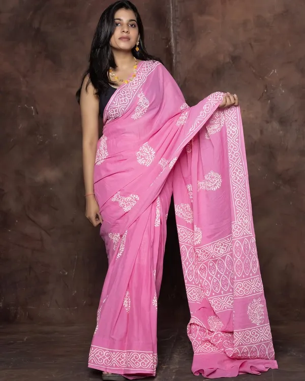 Pink__Minute_Ready_To_Wear_Mul_Cotton_Digital_Printed_Saree_With_Pocket_For_Women_&_Girl'S