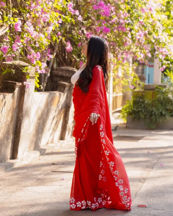 Red__Minute_Ready_To_Wear_Mul_Cotton_Digital_Printed_Saree_With_Pocket_For_Women_&_Girl'S