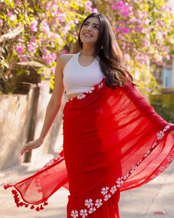 Red__Minute_Ready_To_Wear_Mul_Cotton_Digital_Printed_Saree_With_Pocket_For_Women_&_Girl'S