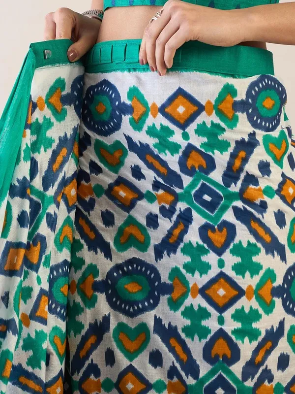 Sea_Green__Minute_Ready_To_Wear_Mul_Cotton_Digital_Printed_Saree_With_Pocket_For_Women_&_Girl'S