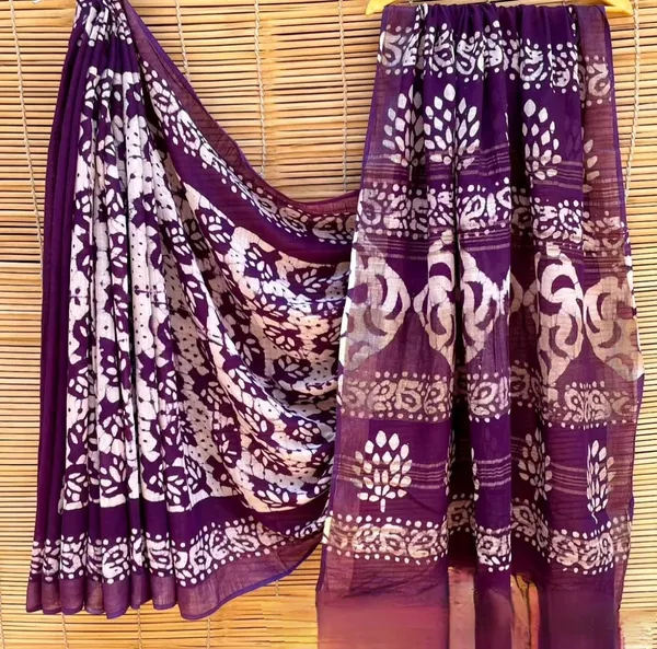 Wine__-Minute_Ready_To_Wear_Cotton_Saree_For_Women_&_Girl'S