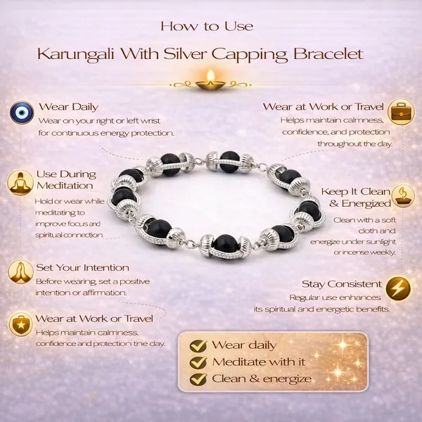 Karungali_With_Silver_Capping_For_Unisex