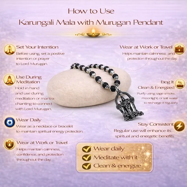 Karungali_Mala_With_Murugan_Pendant