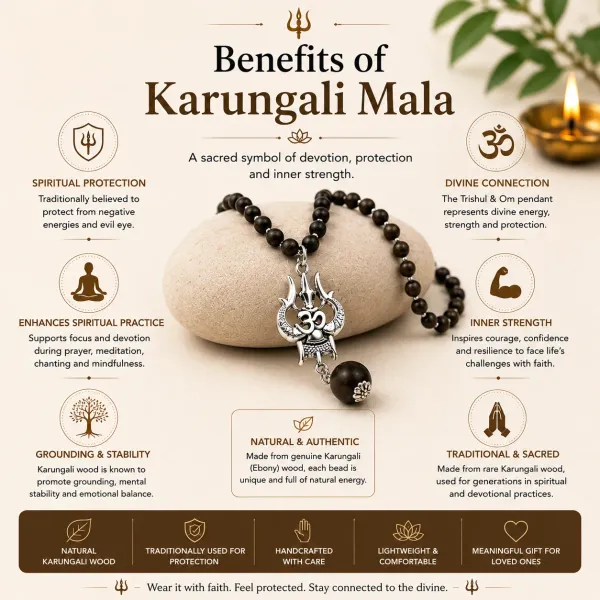 Karungali_With_Silver_Capping_Trishul_Mala_With_A_Big_Bead_For_Unisex