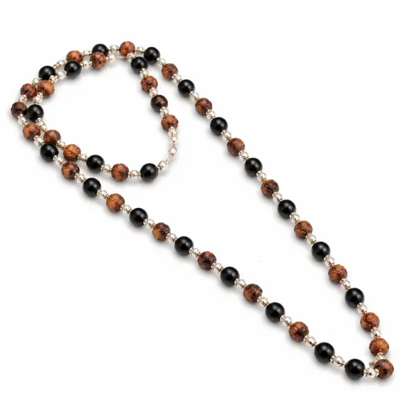 Rudraksha_&_Karungali_Malai_with_Silver_Caps