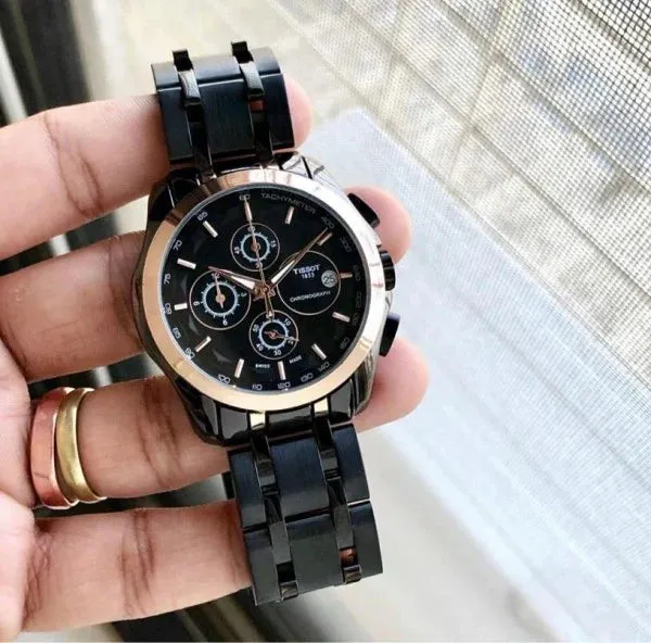 Tissot_1853_Black_Gold_Dial_Chronograph_Metal_Belt_Men_S_Watch_Default_Title