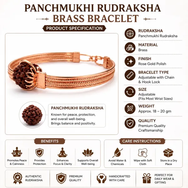 Panchmukhi_Rudraksha_Brass_Bracelet_For_Men