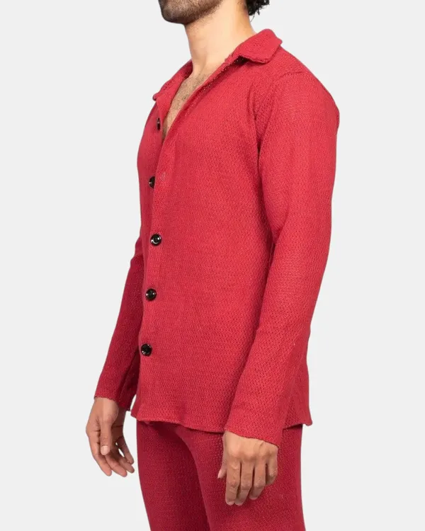 knitted-crochet-shirt-for-men-viva-magenta