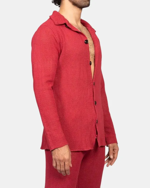 knitted-crochet-shirt-for-men-viva-magenta