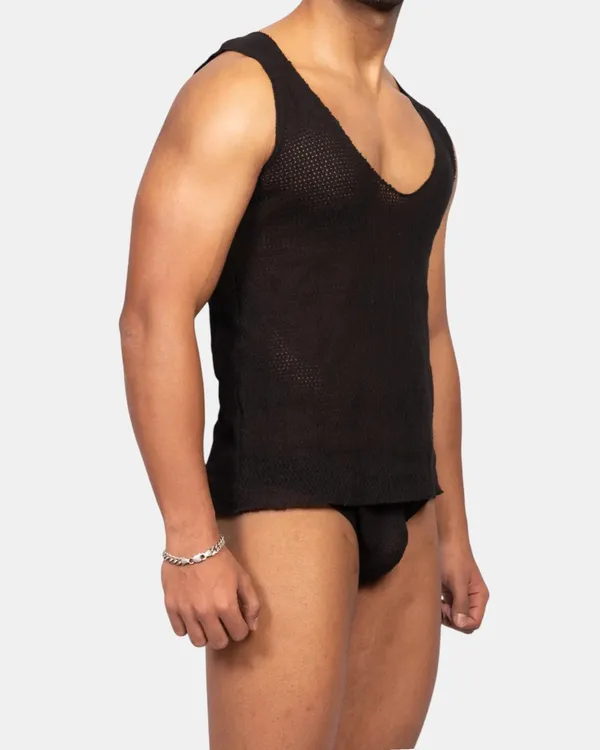Knit_Crochet_Tank_Black