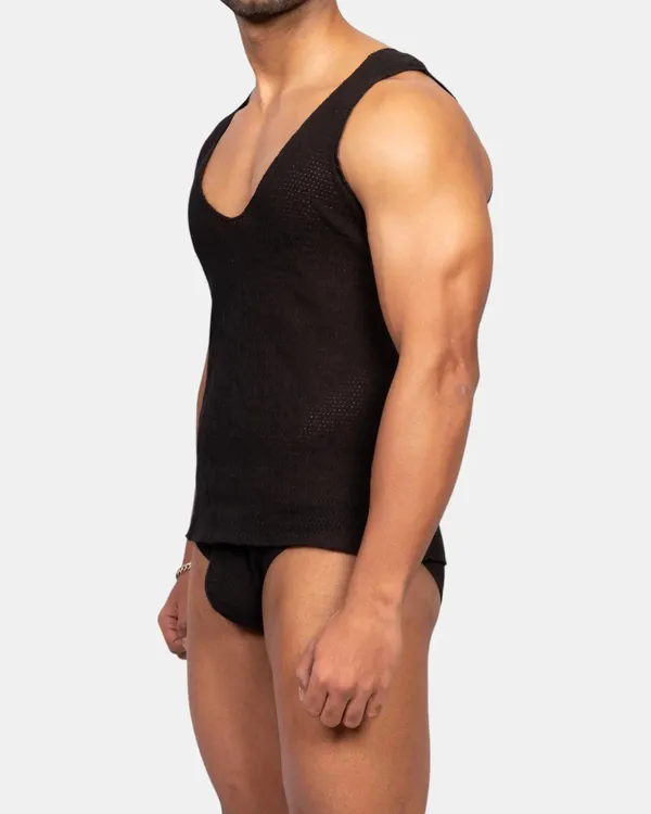 Knit_Crochet_Tank_Black