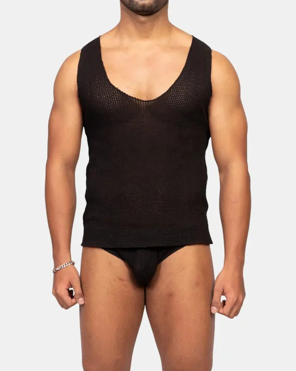 Knit_Crochet_Tank_Black