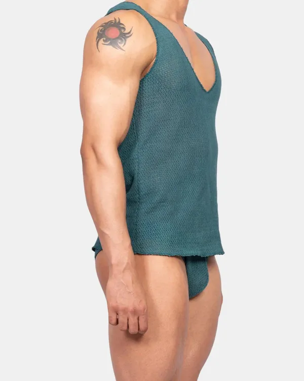 knitted-crochet-tank-top-for-men-teal-green