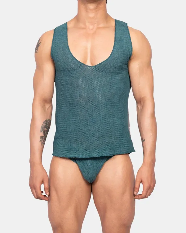 knitted-crochet-tank-top-for-men-teal-green