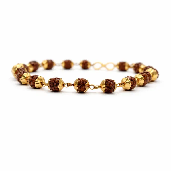 Rudraksha_With_Golden_Cap_Bracelet_For_Men