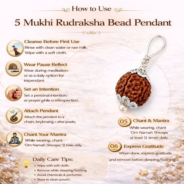 5_Mukhi_Rudraksha_Bead_Pendant_(Govt_Lab_Certified)