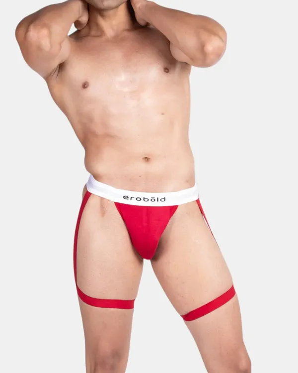 luxe-thigh-harness-red-thong-for-men