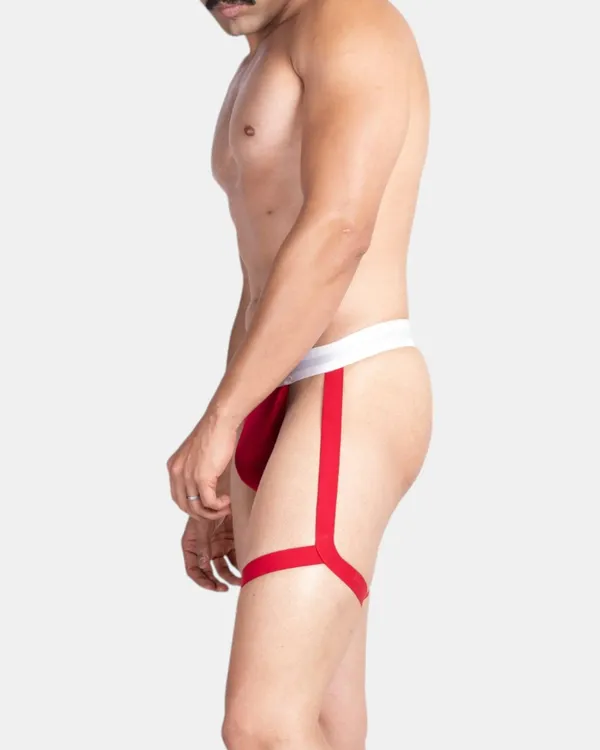 luxe-thigh-harness-red-thong-for-men
