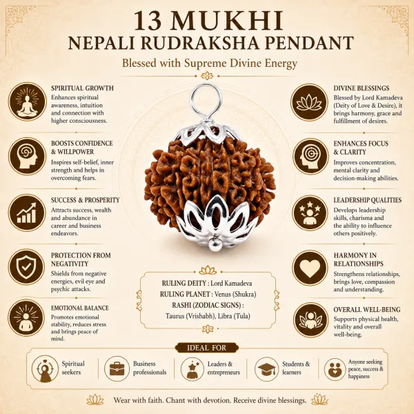13_Mukhi_Nepali_Rudraksha_Pendant_�_Attraction_&_Confidence_Bead