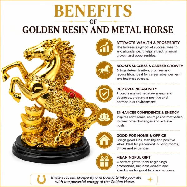 Golden_Resin_And_Metal_Horse