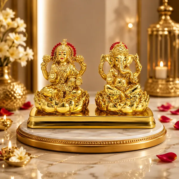 Golden_Resin_And_Metal_Laxmi_Ganesh