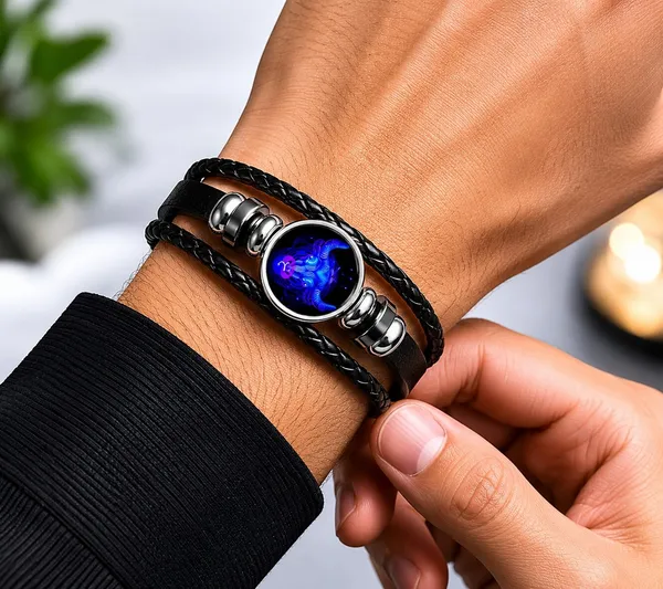 Zodiac_Constellation_Leather_Bracelet_�_Adjustable_Braided_Astrology_Bracelet