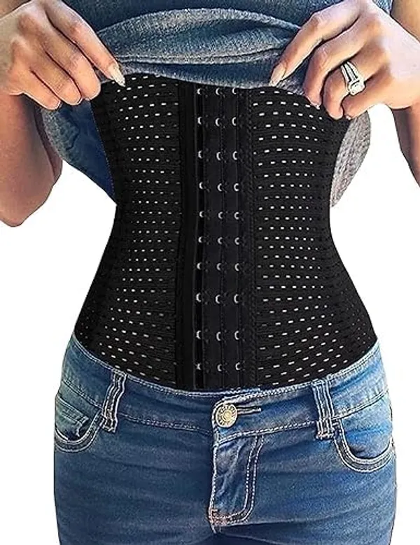 KROYWEN_Women_Nylon_Shapewear_Tummy_Control_Waist_Belt_Trimmer_and_Slimming_Body_Shaper_Post_Pregnancy_Belt_for_Belly_Stomach_(XL,_Black)